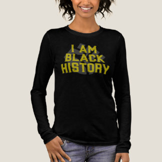 I Am Black History – Black Fist Long Sleeve Tri-Blend Shirt
