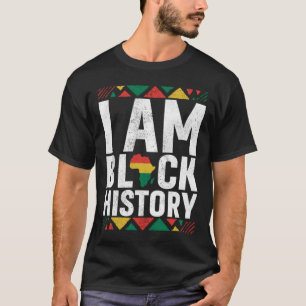 I Am Black History black History Month Africa Map T-Shirt