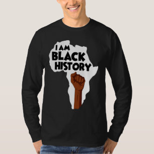 I Am Black History Black History Month Afro Americ T-Shirt