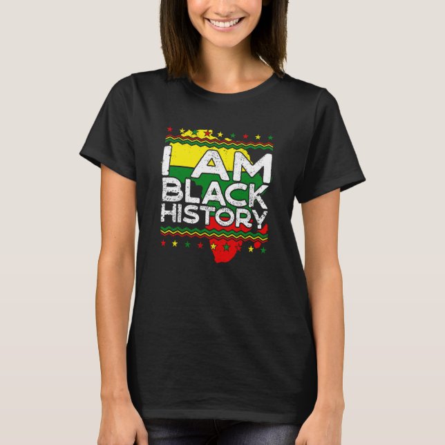 I Am Black History Black History Month Men Boys Wo T-Shirt (Front)