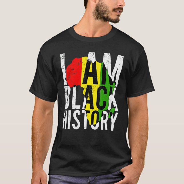 I Am Black History Black History Month & Pride Gif T-Shirt (Front)