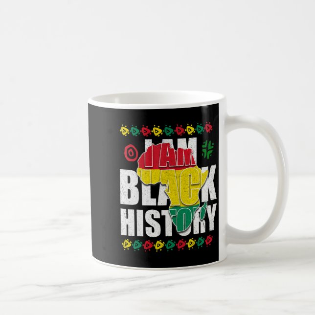 I Am Black History Black Pride Gift Black African  Coffee Mug (Right)
