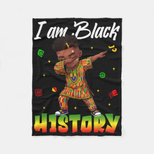 I Am Black History Boys Black History Month Africa Fleece Blanket