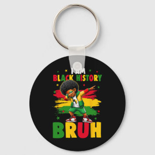 I Am Black History Bruh Dabbing Kid Black History  Key Ring