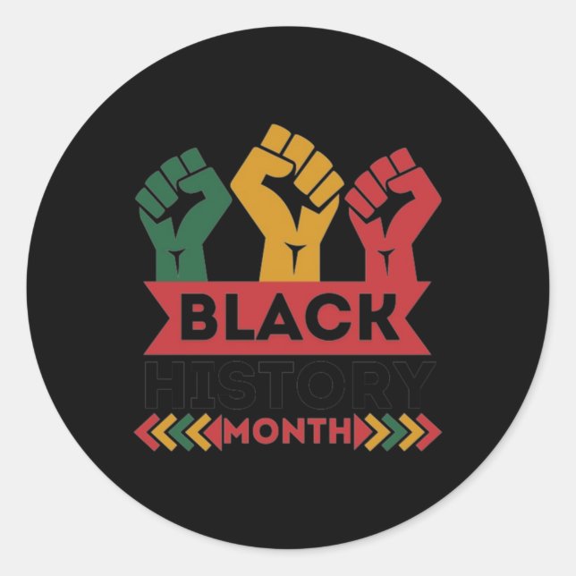 I Am Black History  Classic Round Sticker (Front)