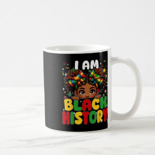 I Am Black History Coquette African American Girl Coffee Mug