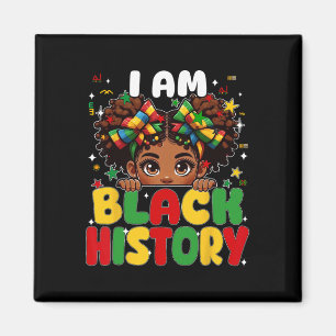 I Am Black History Coquette African American Girl Magnet