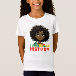 I Am Black History Curly Hair Girl T-Shirt