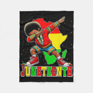 I Am Black History Dabbing Kid Juneteenth Kids Boy Fleece Blanket