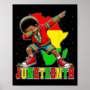 I Am Black History Dabbing Kid Juneteenth Kids Boy Poster