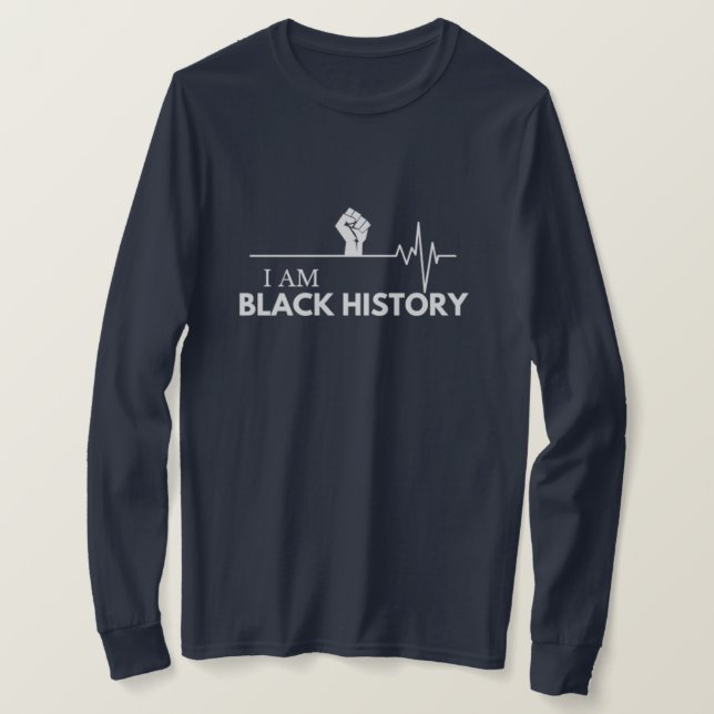 I Am Black History Dark T-Shirt (Design Front)