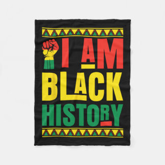 I Am Black History Fleece Blanket
