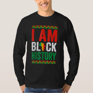 I Am Black History for Kids Boys Black History Mo T-Shirt