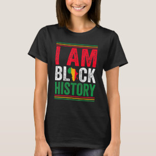 I Am Black History for Kids Boys Black History T-Shirt