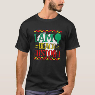 I Am Black History Future Melanin King Kids Black T-Shirt