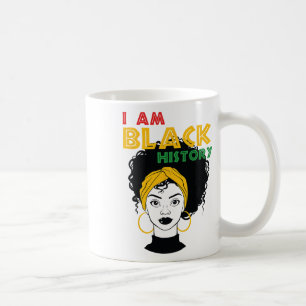 I Am Black History Girl Afro Love African American Coffee Mug