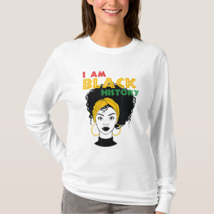 I am Black History Girl Afro Love African American T-Shirt