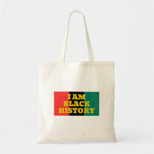 I Am Black History in Gold Font   Tote Bag