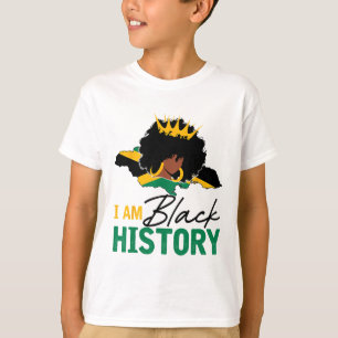 I Am Black History Jamaica Queen And Jamaican Flag T-Shirt
