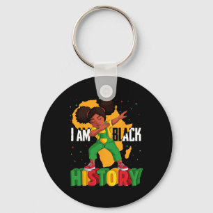 I Am Black History Kids Girls Women Black History  Key Ring