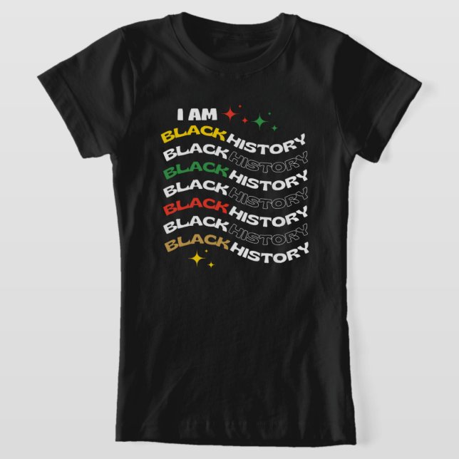 I Am Black History Kids T-Shirt (Laydown)