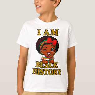 I Am Black History Month 2026 Cute Afro Girl Desig T-Shirt