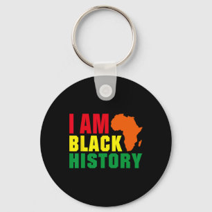 I Am Black History Month Africa Graphic Key Ring