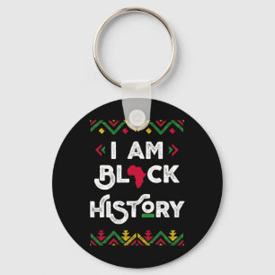 I Am Black History Month African American Black Pr Key Ring