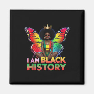 I Am Black History Month African American Butterfl Magnet