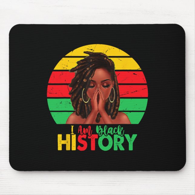 I Am Black History Month African American Juneteen Mouse Pad (Front)