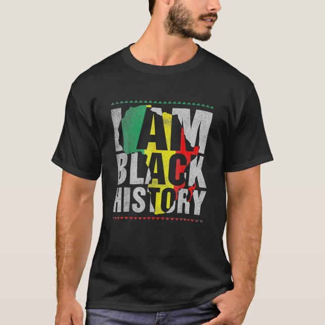 I Am Black History Month African American Pride Ce T-Shirt (Front)