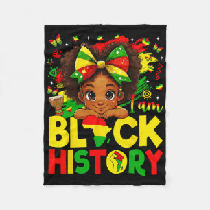 I Am Black History Month African American Pride Gi Fleece Blanket