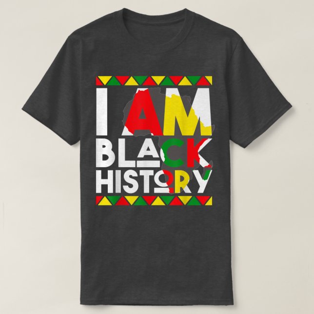 I Am Black History Month African American Pride Wo T-Shirt (Design Front)