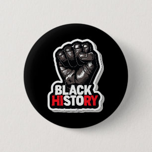 I Am Black History Month African Pride Black Fist 6 Cm Round Badge