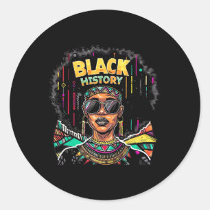 I Am Black History Month African Pride Black Fist  Classic Round Sticker