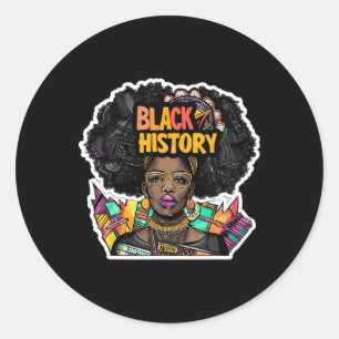 I Am Black History Month African Pride Black Fist Classic Round Sticker