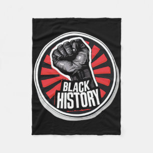 I Am Black History Month African Pride Black Fist Fleece Blanket