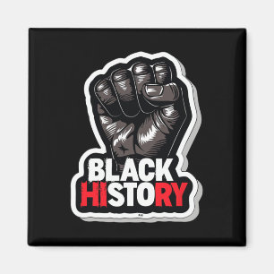 I Am Black History Month African Pride Black Fist  Magnet