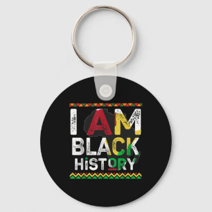 I Am Black History Month African Pride Design  Key Ring