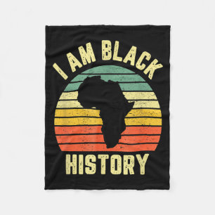 I Am Black History Month Afro African Pride Boys G Fleece Blanket