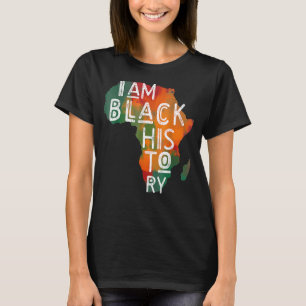 I Am Black History Month Afro African Pride Men Wo T-Shirt