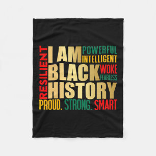 I Am Black History Month American African Pride Ce Fleece Blanket