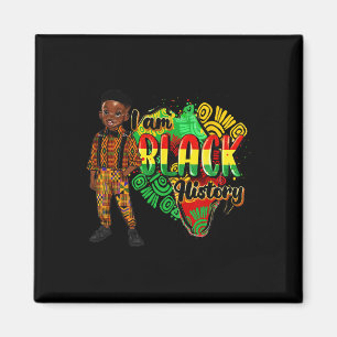 I Am Black History Month Boys African American  Magnet