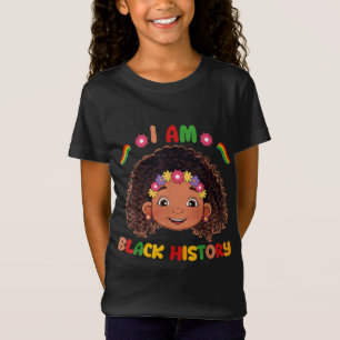 I Am Black History Month Kids Girls Queen African T-Shirt