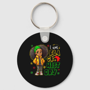 I Am Black History Month Teens Kids Girls African  Key Ring