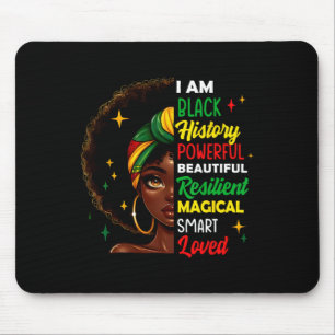 I Am Black History Powerful Women Girls Black Hist Mouse Pad
