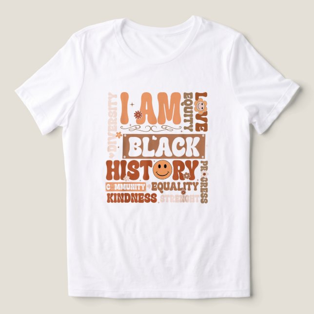 I am Black History  Tri-Blend Shirt (Design Front)