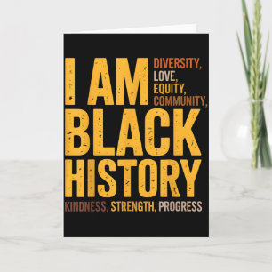 I Am Black History Vintage Card
