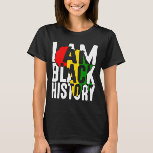 I Am Black History With Map Of Africa - Black Empo T-Shirt