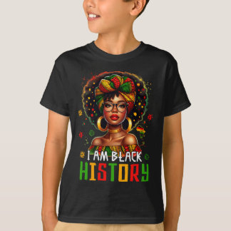 I Am Black History Women Girl Black History Month  T-Shirt